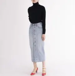 LEVI’S（リーバイス）フロントボタンミドルデニムスカート