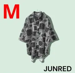 JUNRED ジュンレッド　ペイズリー柄半袖シャツ　ブラック　Мのサムネイル
