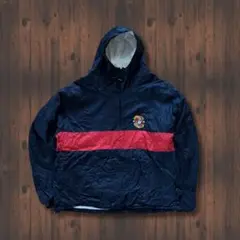 90s アノラックパーカー XL ブラック ハーフジップ ビンテージ