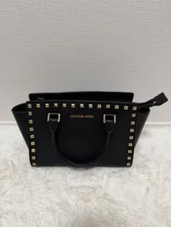 MICHAEL KORS スタッズ ブラック ハンドバッグ