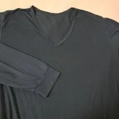 ヒートテック HEATTECH 黒 Vネック 長袖 シャツ