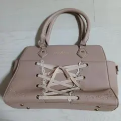 axes femme トートバッグ レースアップ ショルダー 2way ピンクのサムネイル