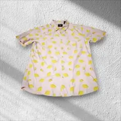 【夏に映える】AHOY SURF CO. レモン柄 総柄 半袖シャツ【D104】