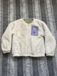 リバーシブルジャケット ホワイト/オリーブグリーン