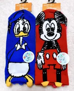 《新品タグ付き》 Disneyドナルド＆デイジー♡ミッキー＆ミニー靴下2点セット
