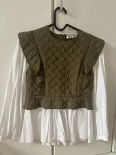 超美品♡ZARA ベストドッキングブラウス