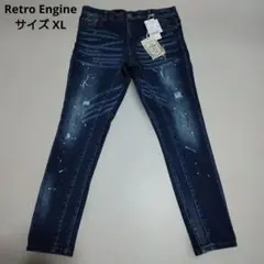 ●未使用タグ付き Retro Engine RTEG デニムパンツ ペイントのサムネイル