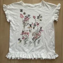 NEXT＊花柄プリント フリル袖 Tシャツ ホワイトのサムネイル