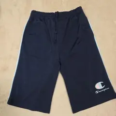 Champion 女の子 ハーフパンツ ネイビー ラメロゴ 速乾 160cm