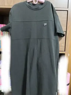 PUMA 半袖ワンピース XL ダークグレー(ブラック)