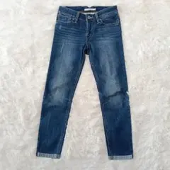 リーバイス 711 SKINNY デニム ジーンズ パンツ【24】濃ブルー 美脚