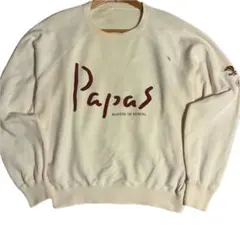 Papas パパス　スウェット　トレーナー　両面ビッグロゴ