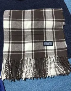 NIER CLOTHING ブラウン チェック マフラー　ストール