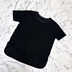 ミッシェルクラン M カットソー テンセル混 黒 通勤 日本製⁠のサムネイル