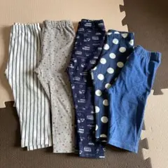 【USED】UNIQLO ユニクロ他 柄物 レギンス スパッツ パンツ 5本。