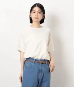 新品 COMME CA ISM レース刺繍 半袖Tシャツ アイボリー S レースのサムネイル