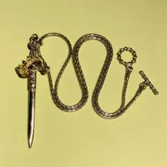 ヴィンテージ ・シルバー・スウォード&ゴールド王冠・ネックレス