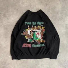 TULTEX アニマルスウェット 90s USA製 ブラック 2XL 11572