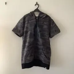 DC パーカーセットアップ　半袖　カムフラージュ　黒トレーナー　M 新品に近い