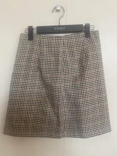 美品】FOXEY 近年 ツイードスカート 台形 40358 ベージュ系 40 楽天  