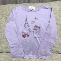ロンT 組曲 110 長袖　tシャツ　パープルのサムネイル