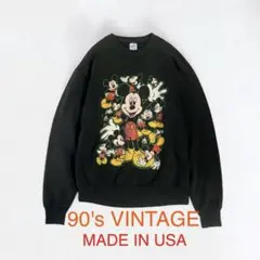 90's USA製 ビンテージ Disneyオフィシャル スエット ミッキー