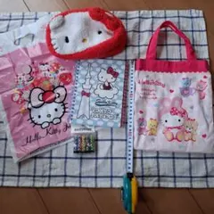 ハローキティ ポーチ、ミニバック & 東京スカイツリー ノート、キャップセット
