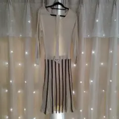 ビーラディエンス♡ウエストベルト付きニットワンピース