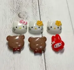 サンリオ ボタン6個セット ハローキティ マイメロディ