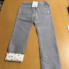 ウサギ刺繍 グレー パンツ 110サイズ