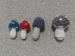 あみぐるみ きのこセット しめじ　ハンドメイド