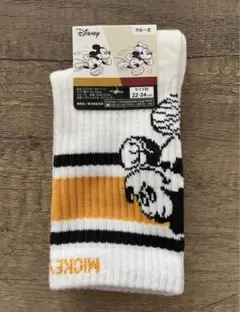 Disney ミッキー　ボーダーソックス　靴下　1足　22-24cmのサムネイル