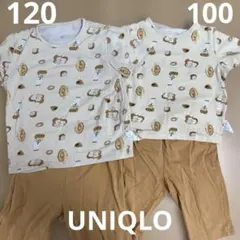 破格★UNIQLO★パンどろぼう　半袖パジャマセット 100cm 120cm