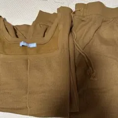 Mame Kuroguchi ヒートテックウールブレンドワッフルスクエアネックT