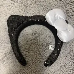 ユニバ キティ カチューシャ黒