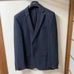 BOSS ネイビー テーラードジャケット　麻　未使用品