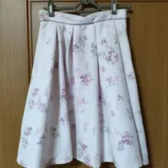 【Cherite by PRIME PATTERN】花柄フレア膝丈スカート