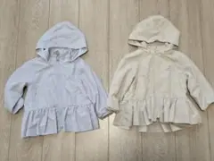 双子オススメ　プティマイン　ナイロンパーカー　２枚セット　90