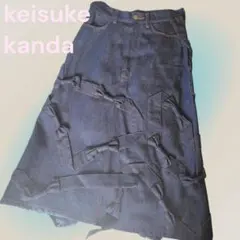 美品　keisuke kanda リボンまみれ　デニム　スカート　Aラインのサムネイル