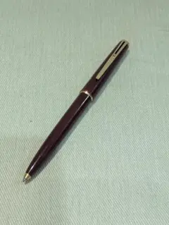 MONTBLANC レバー式 ボールペン ボルドー×ゴールド 胴軸ヒビ有 試し書のサムネイル
