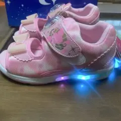 ディズニープリンセス　アリエル LEDライト付き ピンクサンダル　18.0cm