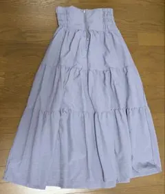 ELENCAREDUE リネンライクティアードスカート ブルーのサムネイル