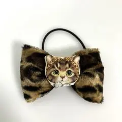 コヤンイサムチョン　リトルサンダーちゃんヘアゴム　ヒョウ柄リボン