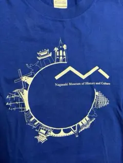 長崎歴史文化博物館 プリントTシャツ ブルー L