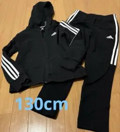 adidas ジャージ上下セット 130cm ブラック