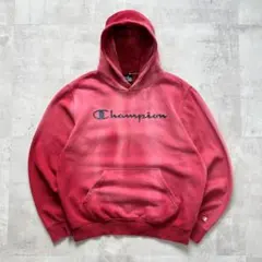 一点物Boro　鬼フェード　ボロ　パーカー　褪色　レッド　ロゴ　ヘビーウェイト