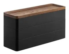 RIN 山崎実業 トレー付きスリムアクセサリーケース3段