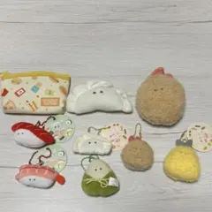 【9点セット】つぶらな瞳のぬいぐるみ マスコットまとめ売り、ポーチセット
