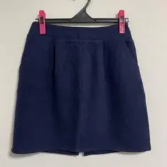【CIAO PANIC】フェルト　ミニスカート　ネイビー　あったか　厚手　タイトのサムネイル