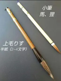 広島県伝統工芸品熊野筆 天然木軸天尾（あまお）筆 ABS樹脂製 小筆（馬
